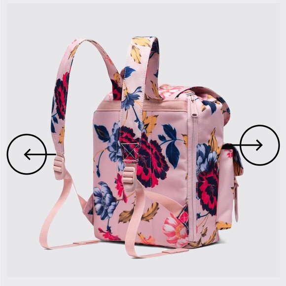 Herschel Supply Company Pink and Blue Floral Backpack - Picture 2 of 10